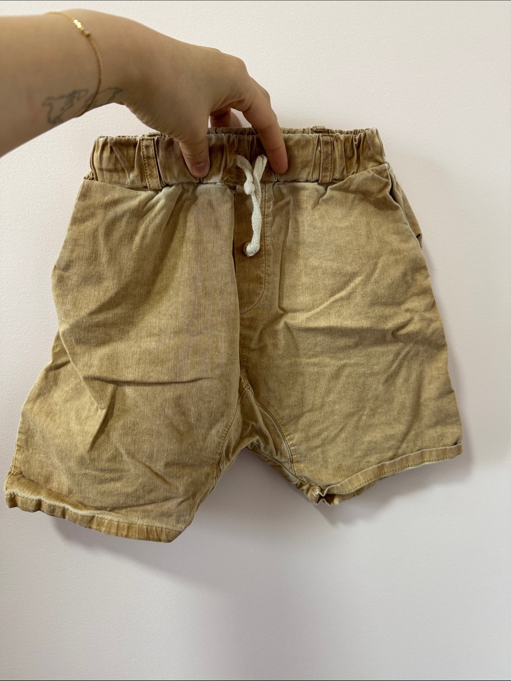 Kids' Drawstring Casual Shorts in Camel